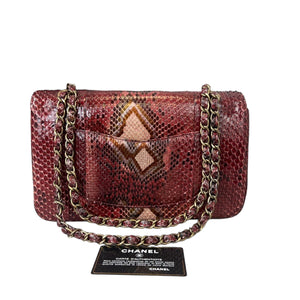 Classic Flap Medium Python Red GHW