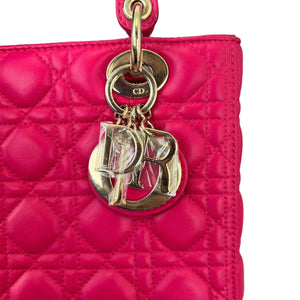 Lady Dior Lambskin Medium Pink GHW