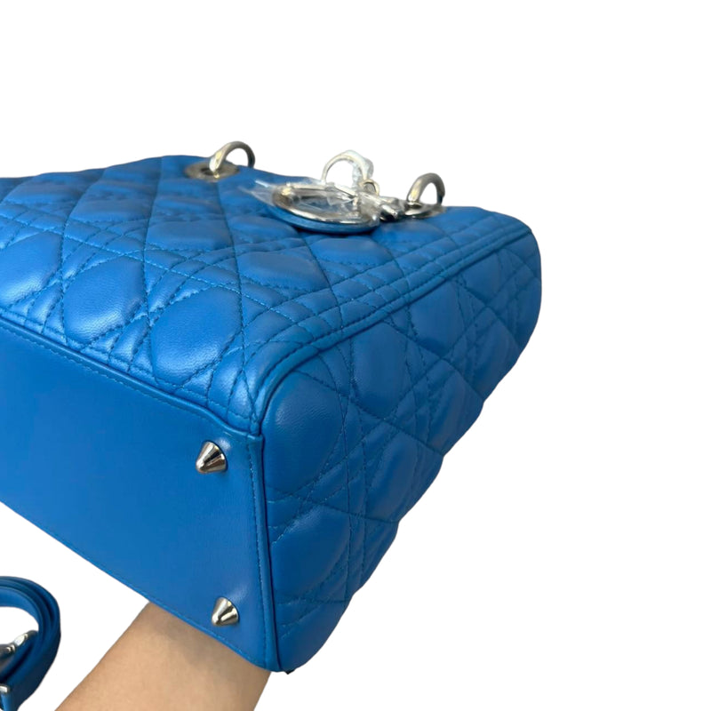 Lady Dior Medium Blue Lambskin SHW