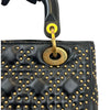 Studded Supple Lady Dior Medium Black GHW