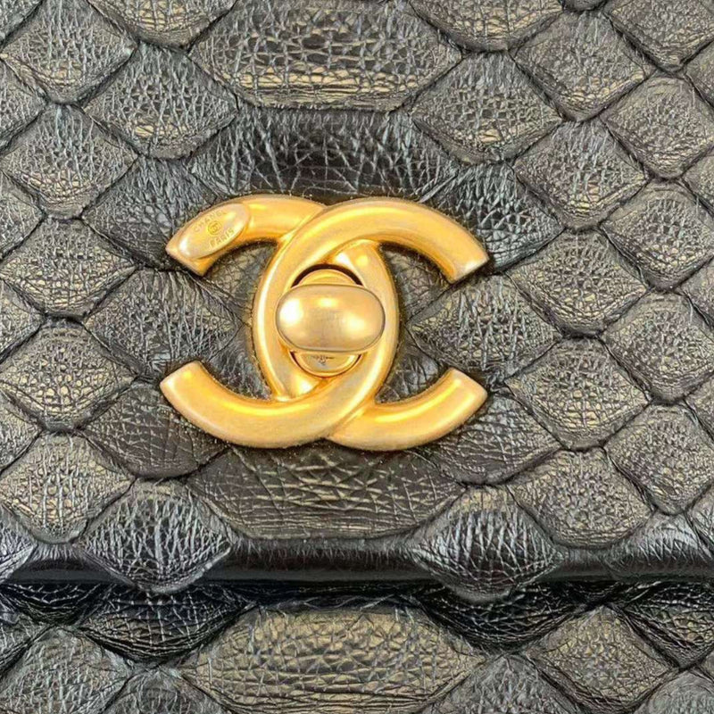 Python Coco Handle Small Flap Black GHW