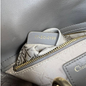 Lady Dior ABC Lambskin Small Grey GHW