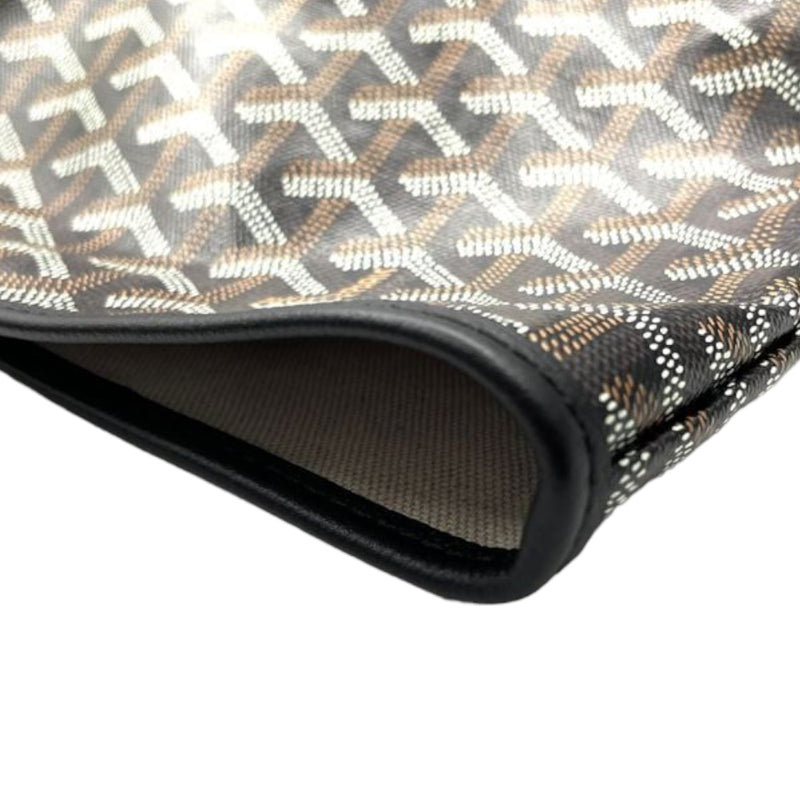 Goyard Senat medium pouch in black/tan color