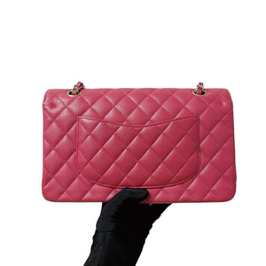 Double Flap Medium Caviar Quilted Dark Pink GHW