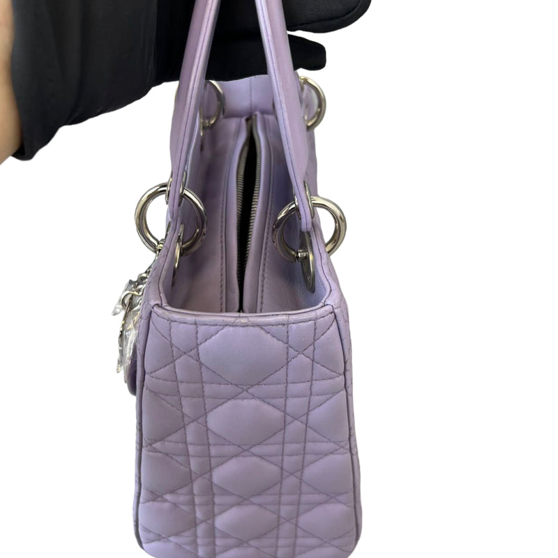 Lady Dior Medium Lambskin Purple SHW