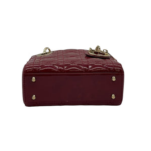 Mini Lady Dior Patent Red GHW
