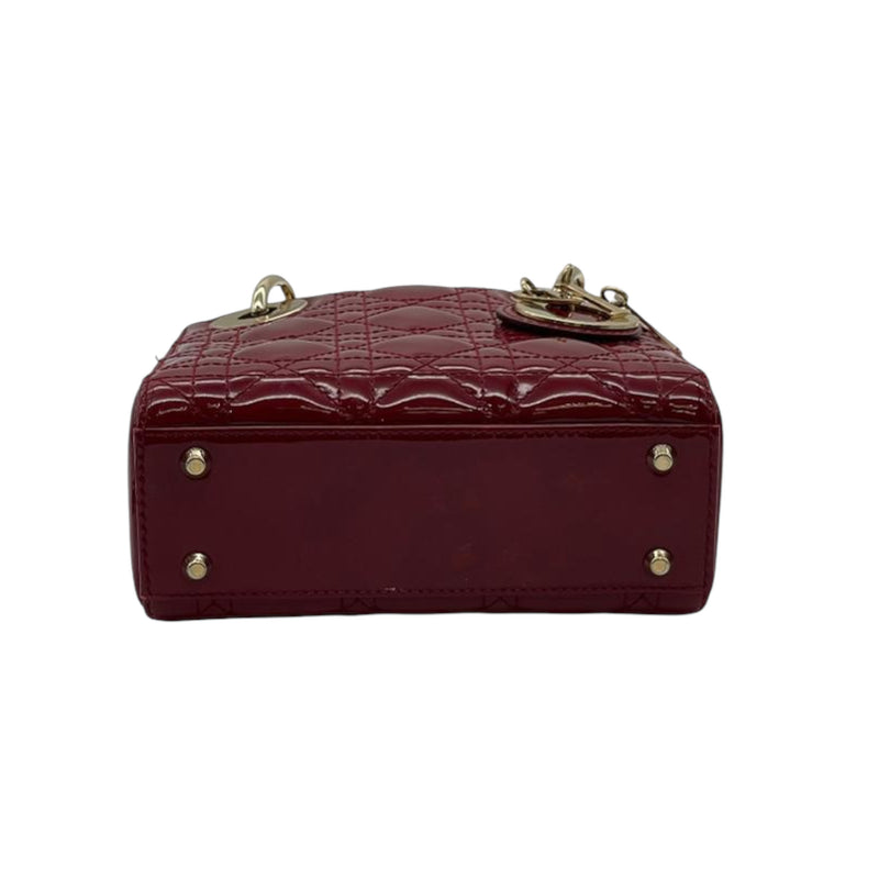 Mini Lady Dior Patent Red GHW
