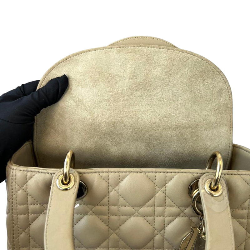 Lady Dior Medium Beige GHW