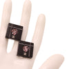 CC Clip-on Vintage Earrings Square