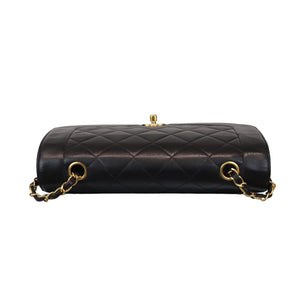 Medium Diana Lambskin Black GHW