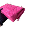Classic Flap Medium Patent Quilted Pink SHW