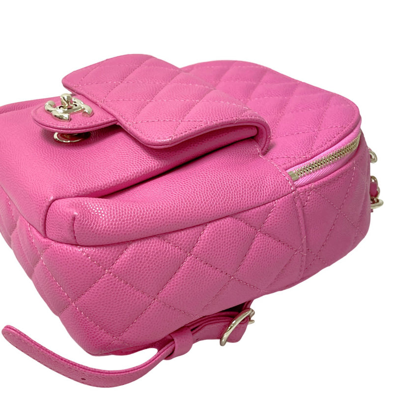 Small CC Day Backpack Caviar Pink GHW