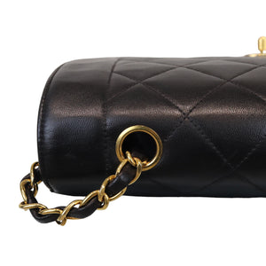 Medium Diana Lambskin Black GHW