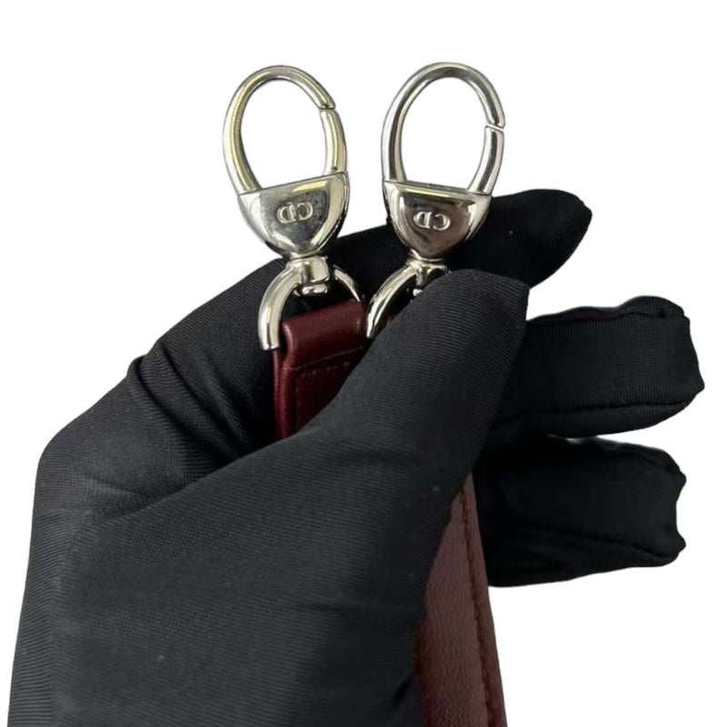 Medium Tri-Color Lady Dior Pink Grey Burgundy SHW