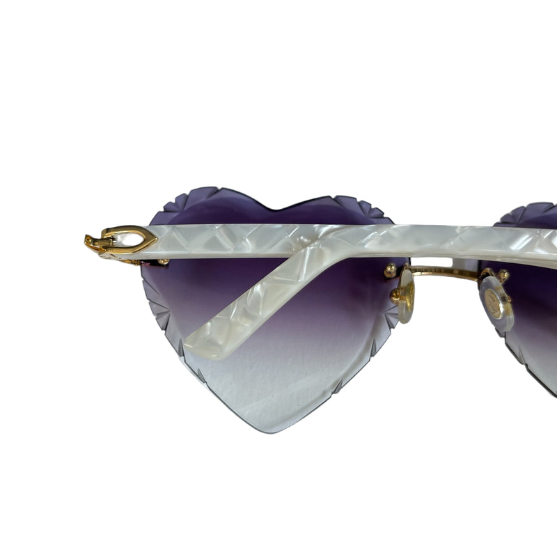 Heart Sunglasses Purple GHW