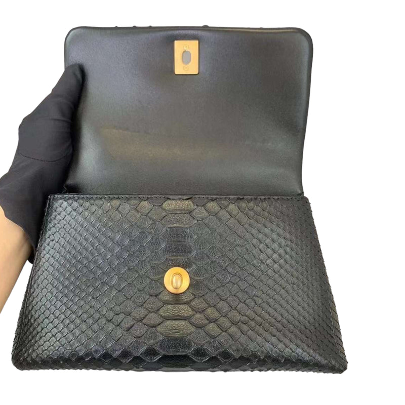 Python Coco Handle Small Flap Black GHW