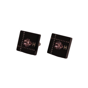 CC Clip-on Vintage Earrings Square