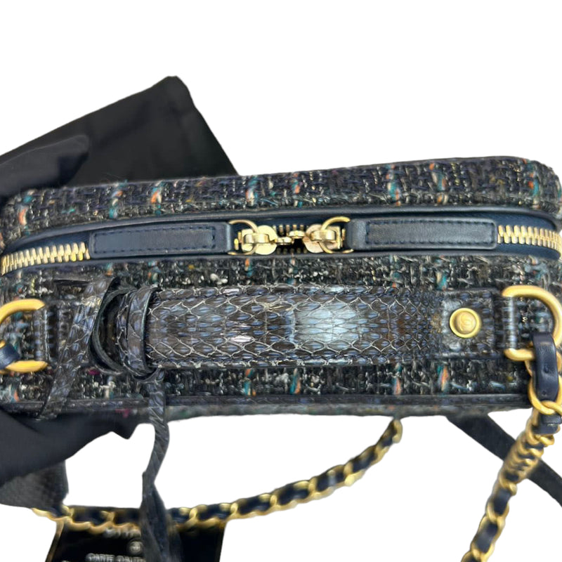 Medium CC Filigree Tweed Python Blue GHW