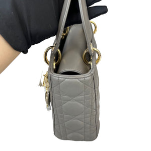 Lady Dior ABC Lambskin Small Grey GHW