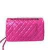Classic Flap Medium Patent Quilted Pink SHW