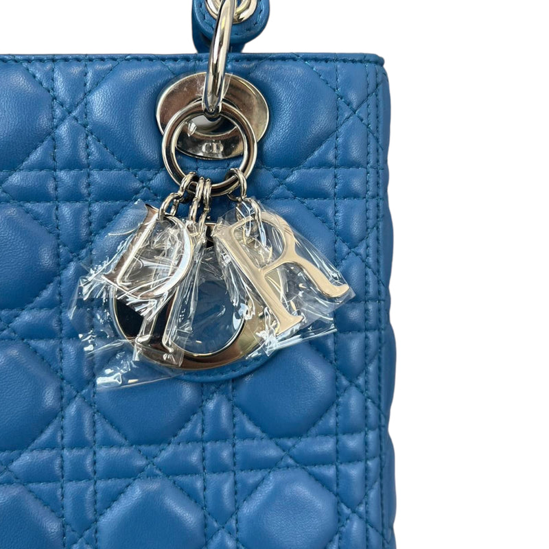 Lady Dior Medium Blue Lambskin SHW