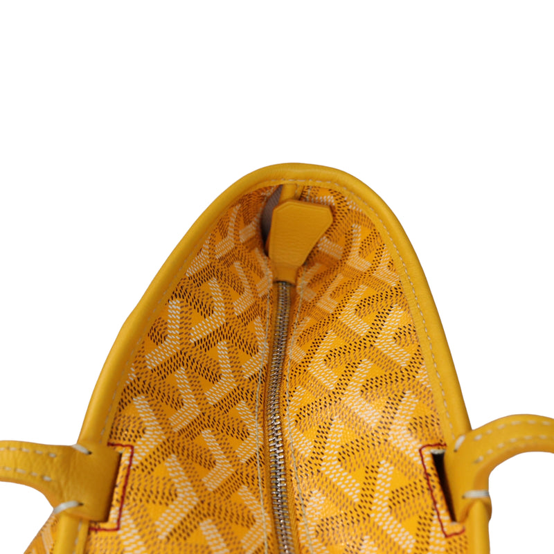 Goyard Artois Tote PM Yellow in Canvas/Calfskin with Palladium-tone - US