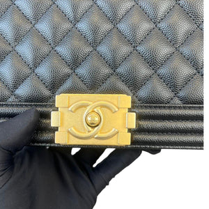 Boy Old Medium Caviar Black GHW