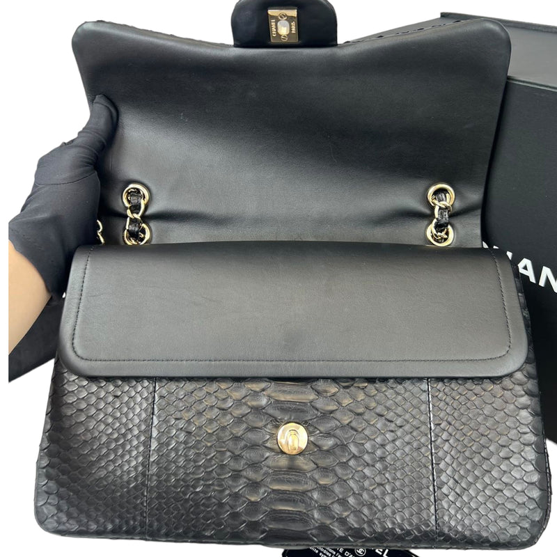 Jumbo Double Flap Python Black GHW