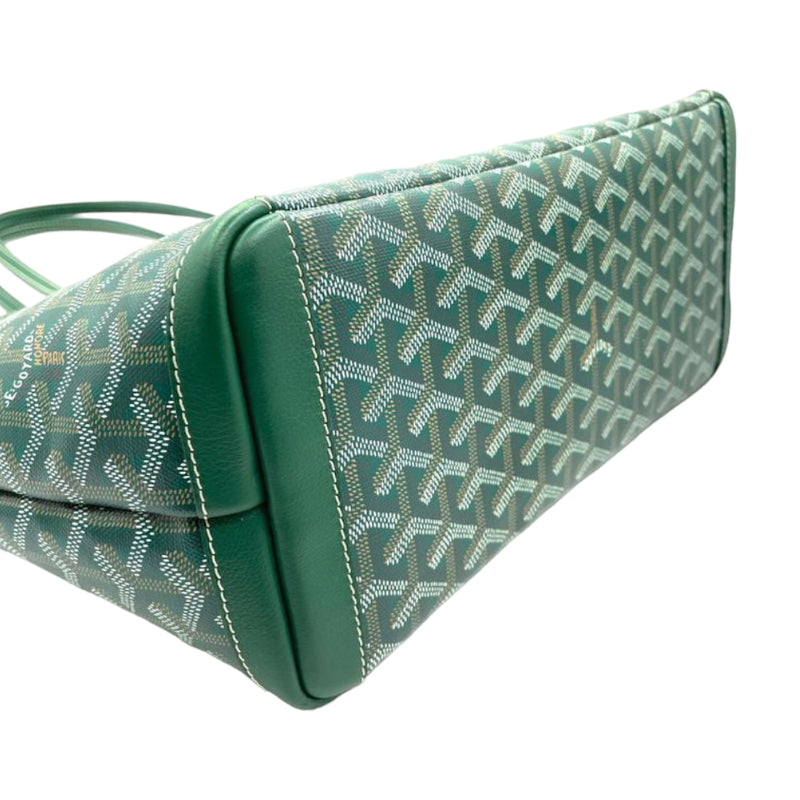 Goyard Green Goyardine Coated Canvas and Leather Artois PM Tote