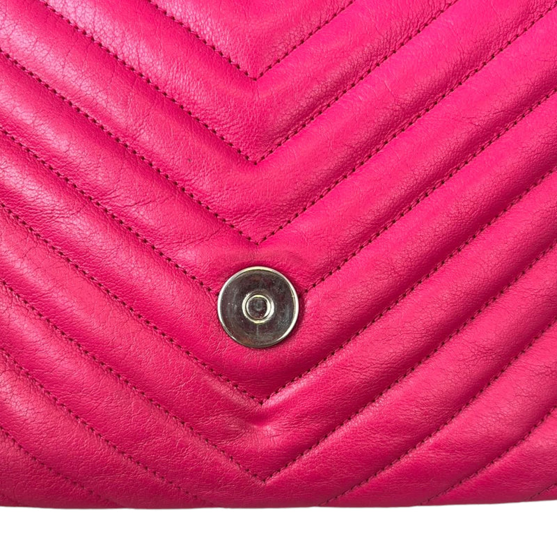 Chevron Leather l Medium College Pink RHW