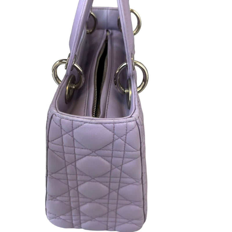 Lady Dior Medium Lambskin Purple SHW