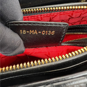 Large Lady Dior Lambskin Black GHW