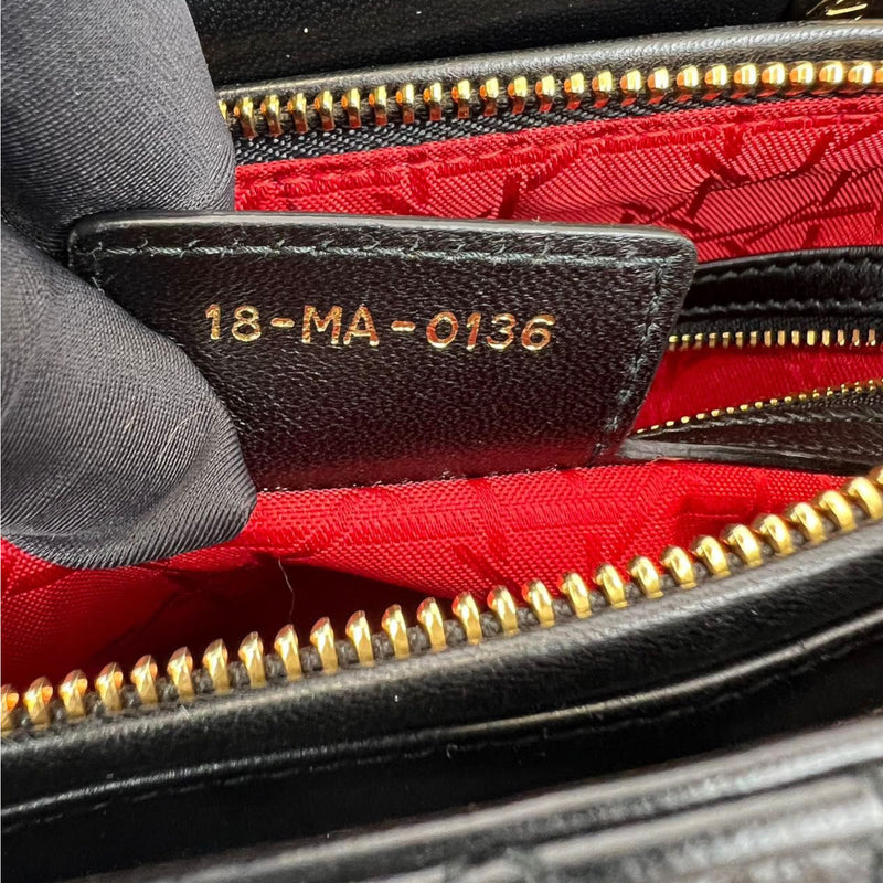 Large Lady Dior Lambskin Black GHW