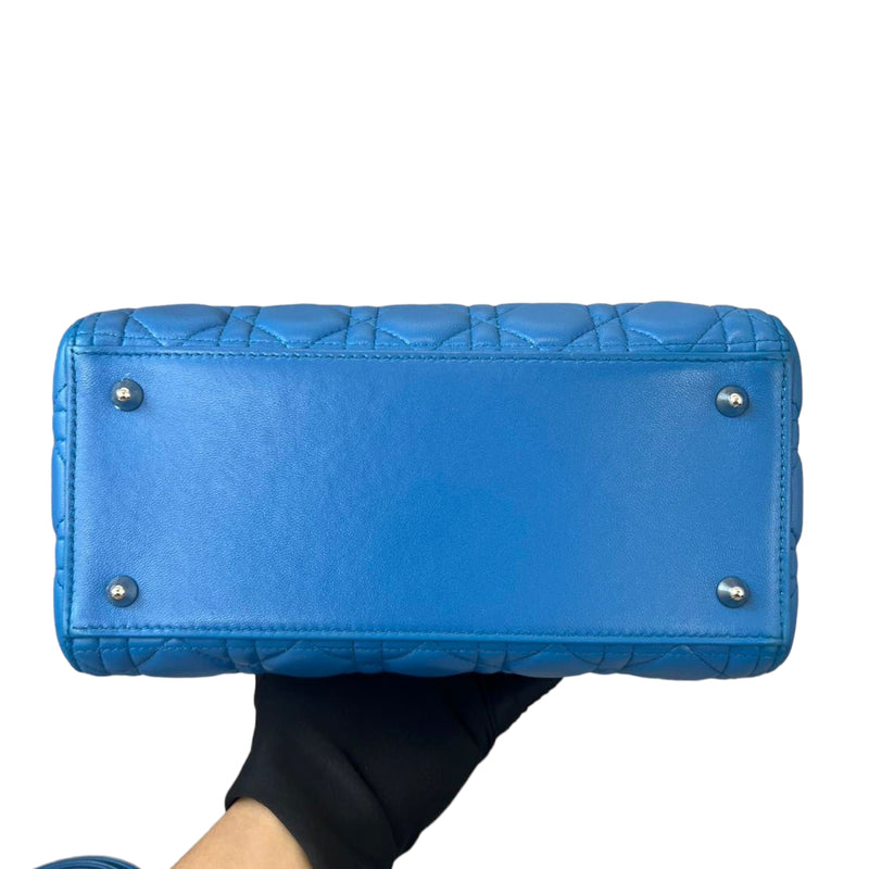 Lady Dior Medium Blue Lambskin SHW