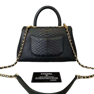 Python Coco Handle Small Flap Black GHW