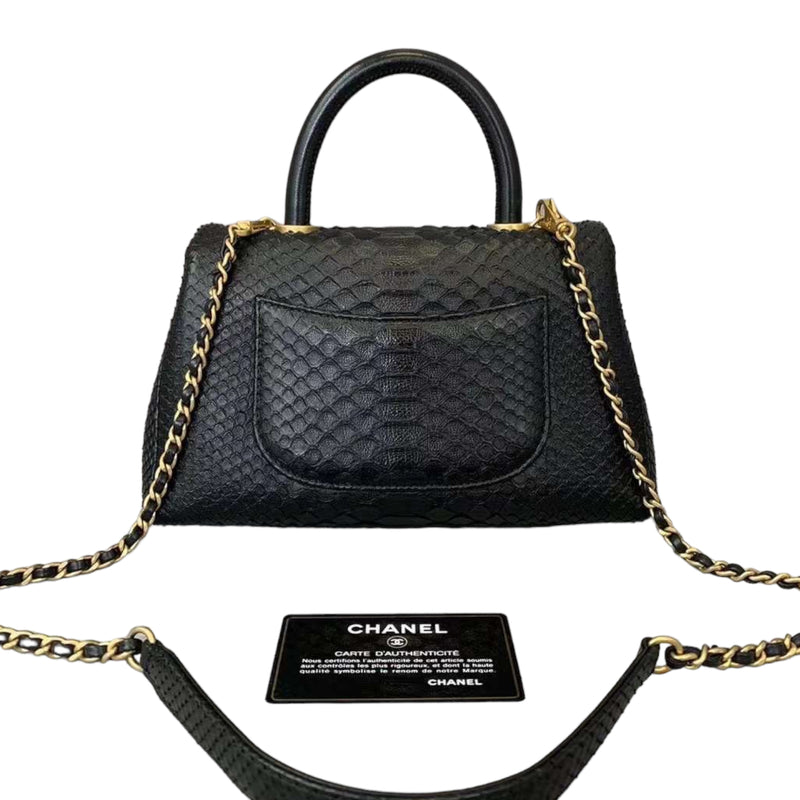 Python Coco Handle Small Flap Black GHW