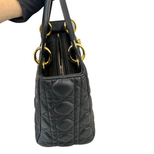 Lady Dior Lambskin Medium Black GHW