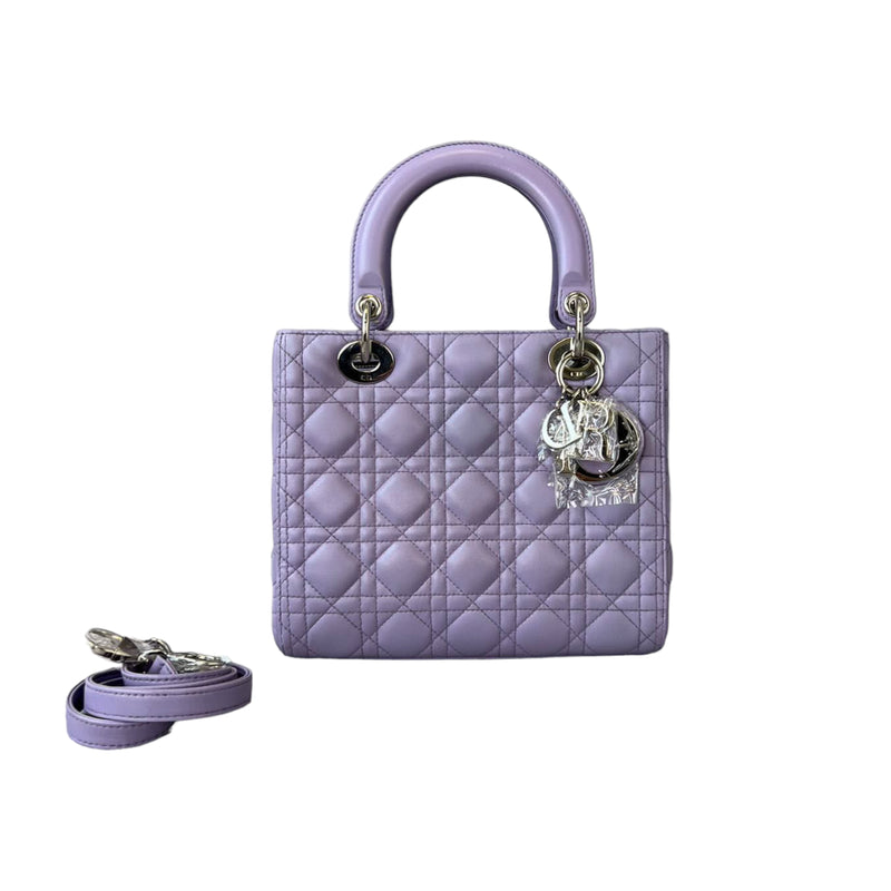 Lady Dior Medium Lambskin Purple SHW