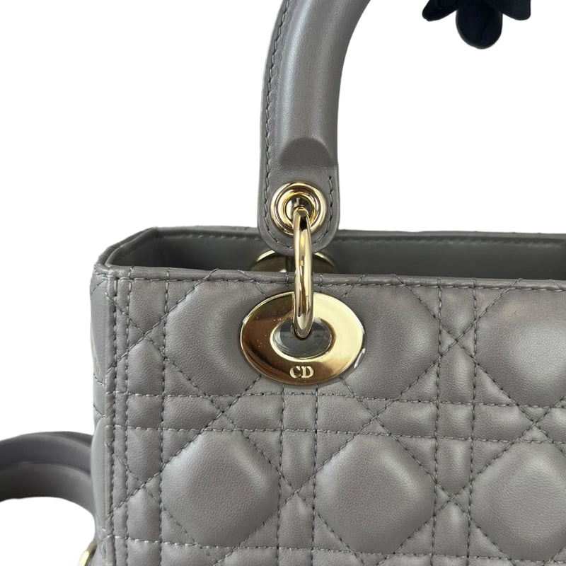 Lady Dior Medium Grey GHW