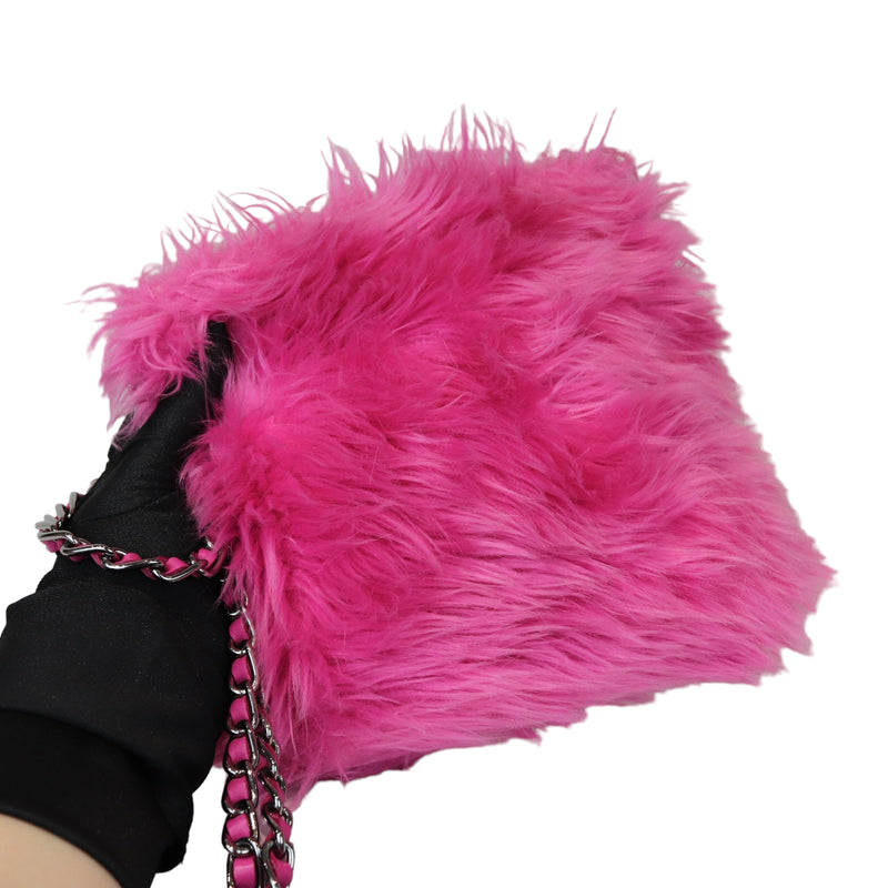 Faux Fur Crossbody Pink SHW