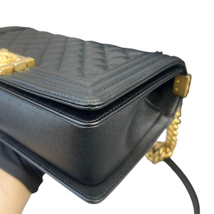 Boy Old Medium Caviar Black GHW