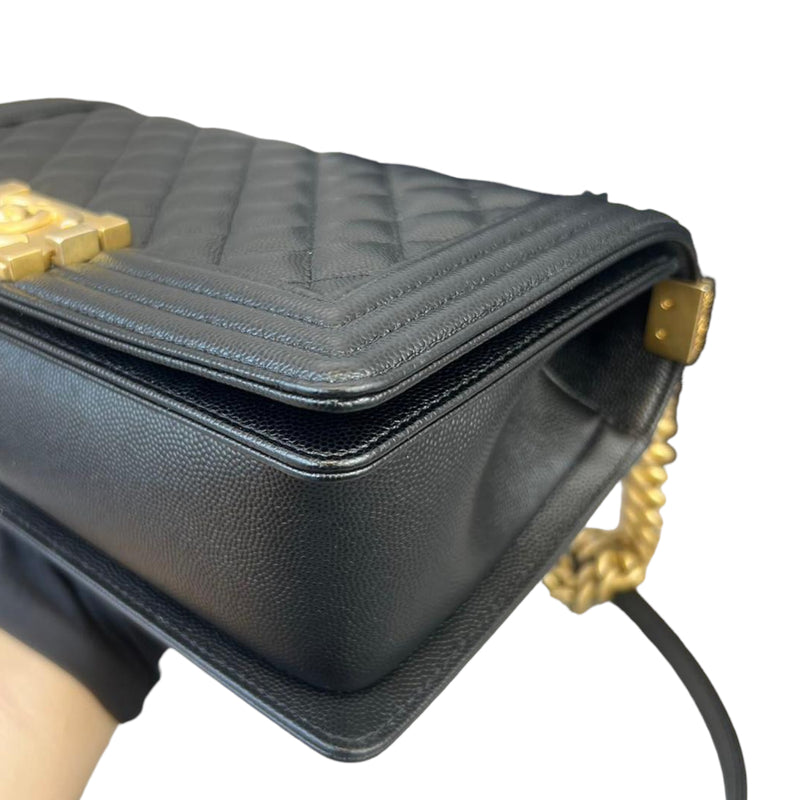 Boy Old Medium Caviar Black GHW