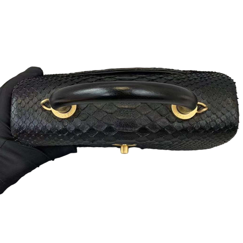 Python Coco Handle Small Flap Black GHW