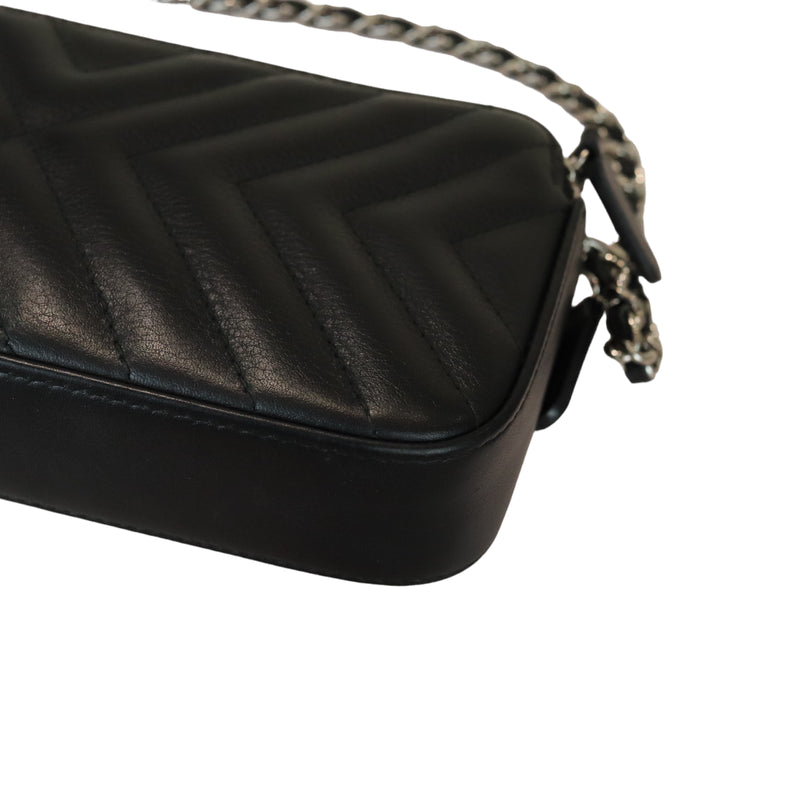 Double Zip WOC Chevron Black SHW