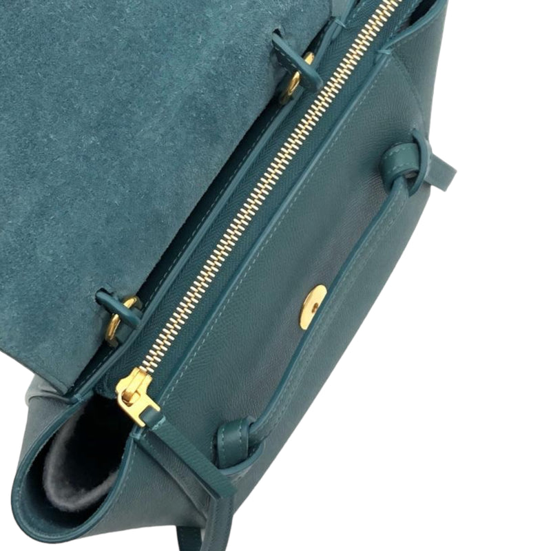 Nano Belt Bag Leather Green GHW