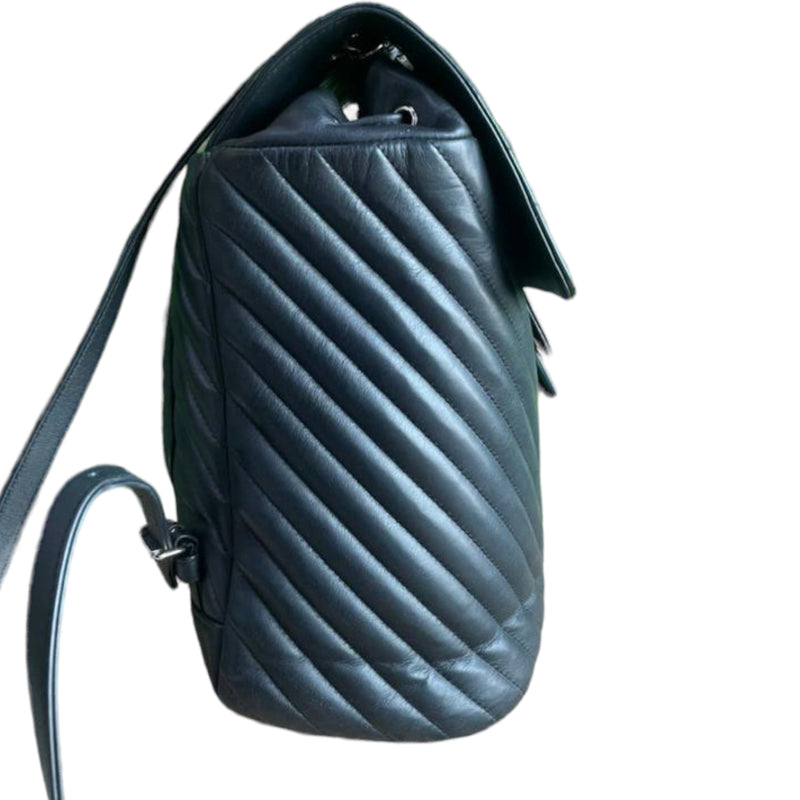Chanel Urban Spirit Chevron Quilted Backpack in Iridescent Metallic