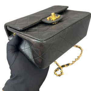 Vintage Classic Mini Square Lambskin Black GHW