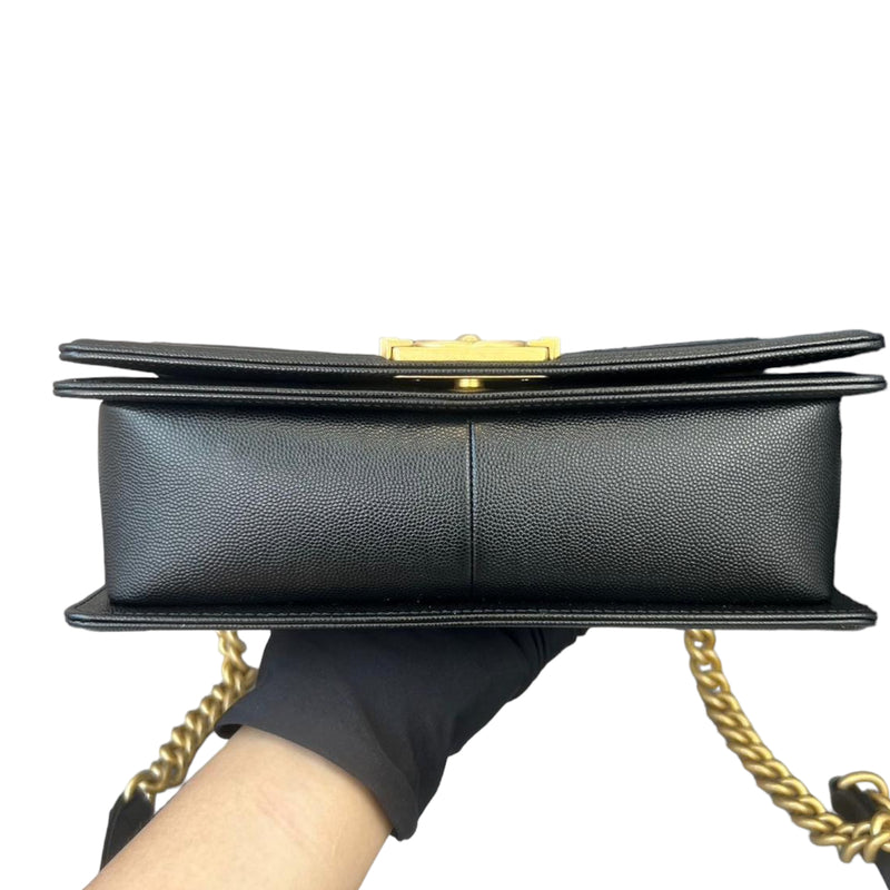 Boy Old Medium Caviar Black GHW