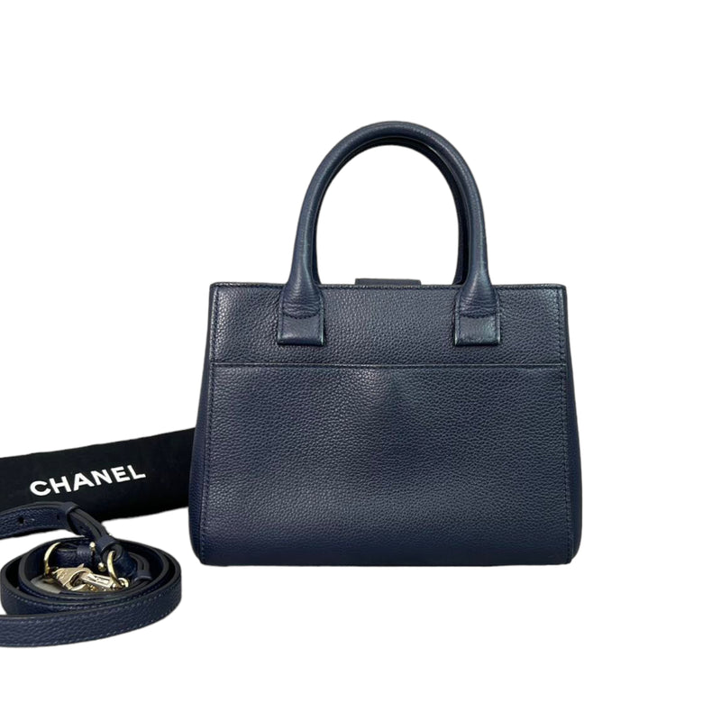 CHANEL Grained Calfskin Small Bi-Color Neo Executive Shopper Tote