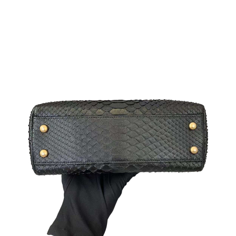 Python Coco Handle Small Flap Black GHW